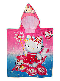 Дитячий пляжний рушник — пончо "Hello Kitty"