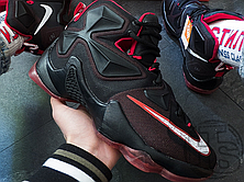 Чоловічі кросівки Nike LeBron 13 Black/Red/White 807219-501, фото 2