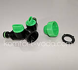 Кран кульовий Presto-PS на 2 виходи з внутрішньою різзю 3/4"-1" (4027), фото 4