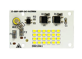 Світлодіодна LED-матриця 20 ватів SMD2835 24Led 220 V ( вбудований драйвер) 68*38mm