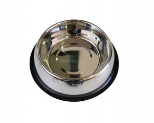 Миска  з нержавіючої сталі, з карбуванням на гумі, CROCI, 0,95 л