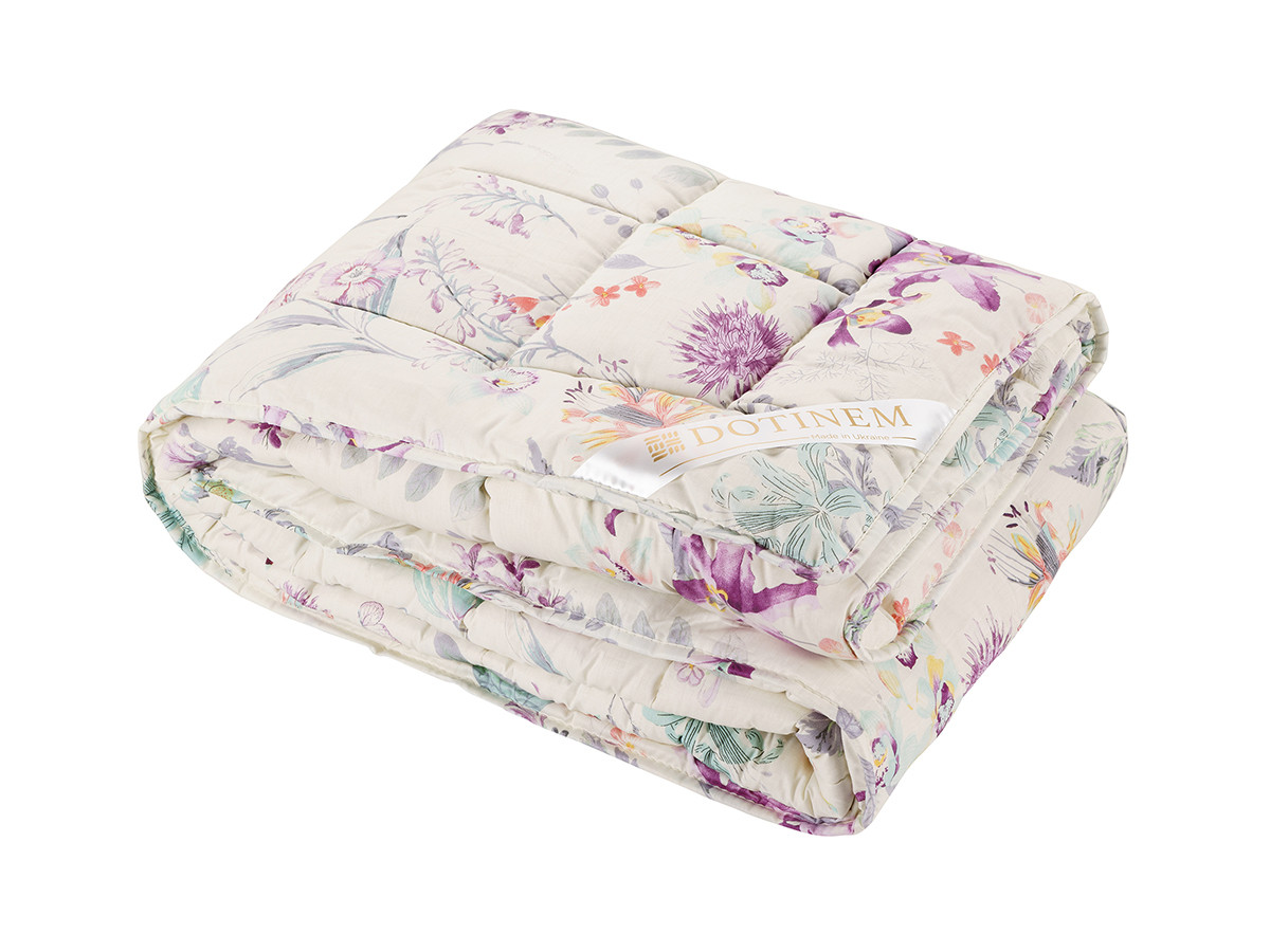 Ковдра літня DOTINEM VALENCIA холлофайбер 145х210 см полуторна чохол сатин (214873-5)