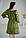 Легка жіноча оливкова сукня з вишивкою №2146, фото 4