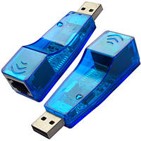 Адаптор ETHERNET USB 2.0 (штекер USB A - гнездо 8P8C(RJ45))