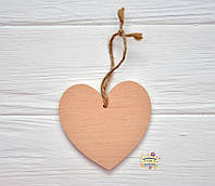 Подвеска деревянная "Сердце классическое", 8 см * 6 мм