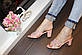 Шлепанцы женские розовые на каблуке Б247, фото 5