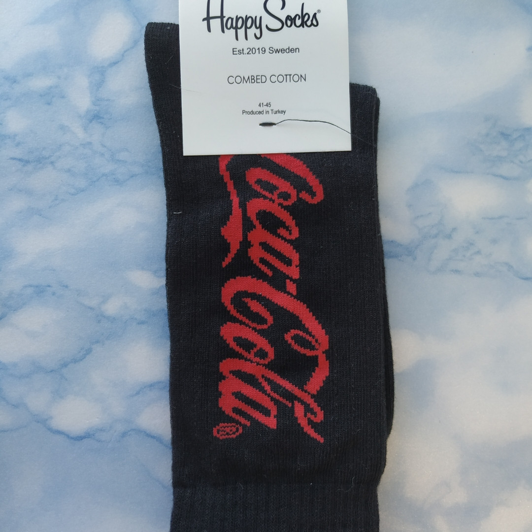 Шкарпетки Чоловічі в стилі Coca Cola чорні розмір 41-45, фото 1