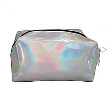 Косметичка жіноча срібляста голографік
