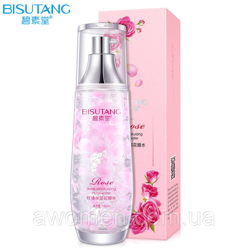 Тонік Bisutang Rose Facial Lotion з пелюстками троянди 100 ml