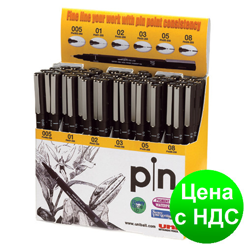 Дисплей з 60 лайнерами uni PiN fine line, чорний PIN-200/5D ціна за 1шт
