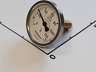 Термометр Ø63мм/120 °C/L-50 мм 1/2" стрижневий PAKKENS (Туреччина)