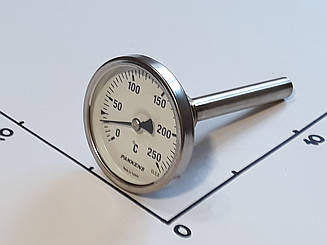 Термометр Ø63мм/250 °C/L-110 мм 1/2" стрижневий PAKKENS (Туреччина)