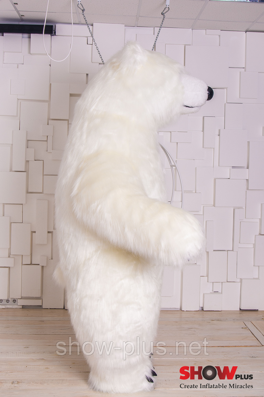 Надувной Костюм ( Пневмокостюм, Пневморобот ) Белый Медведь с Длинным мехом ( мини ) - фото 2 - id-p987587440