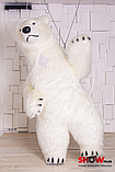 Надувний Костюм ( Пневмокостюм, Пневморобот ) Білий Ведмідь з Довгим хутром ( міні ), фото 7