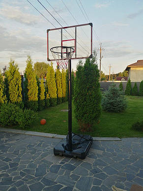 Мобільна баскетбольна стійка Lux 305 з регулюванням висоти 225-305 см, фото 4