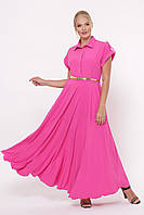 Роскошное платье макси в пол Алена розовое Большие Размеры 48, 50+