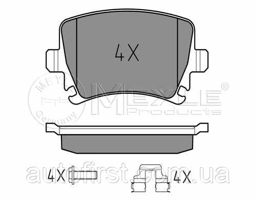 Meyle 025 239 1417 Колодки гальмівні задні Volkswagen Caddy