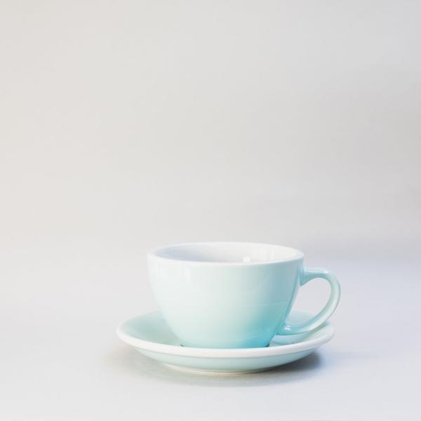 Чашка і блюдце для лате Loveramics Egg Cafe Latte Cup & Saucer, 300 мл, River Blue