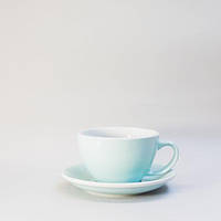 Чашка и блюдце для латте Loveramics Egg Café Latte Cup & Saucer, 300 мл, River Blue