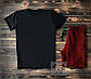 Чоловіча темно-червона футболка і чоловічі бордові шорти / Літні комплекти для чоловіків, фото 5
