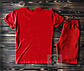 Чоловіча темно-червона футболка і чоловічі бордові шорти / Літні комплекти для чоловіків, фото 10
