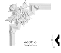 Угловой элемент Classic Home 4-0681-6 , лепной декор из полиуретана 500*500