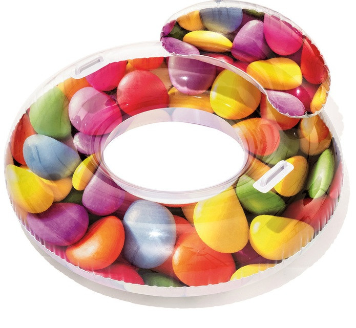 Круг-шезлонг для плавання "Леденець" 118х117 см Bestway 43186 з ручками та спинкою