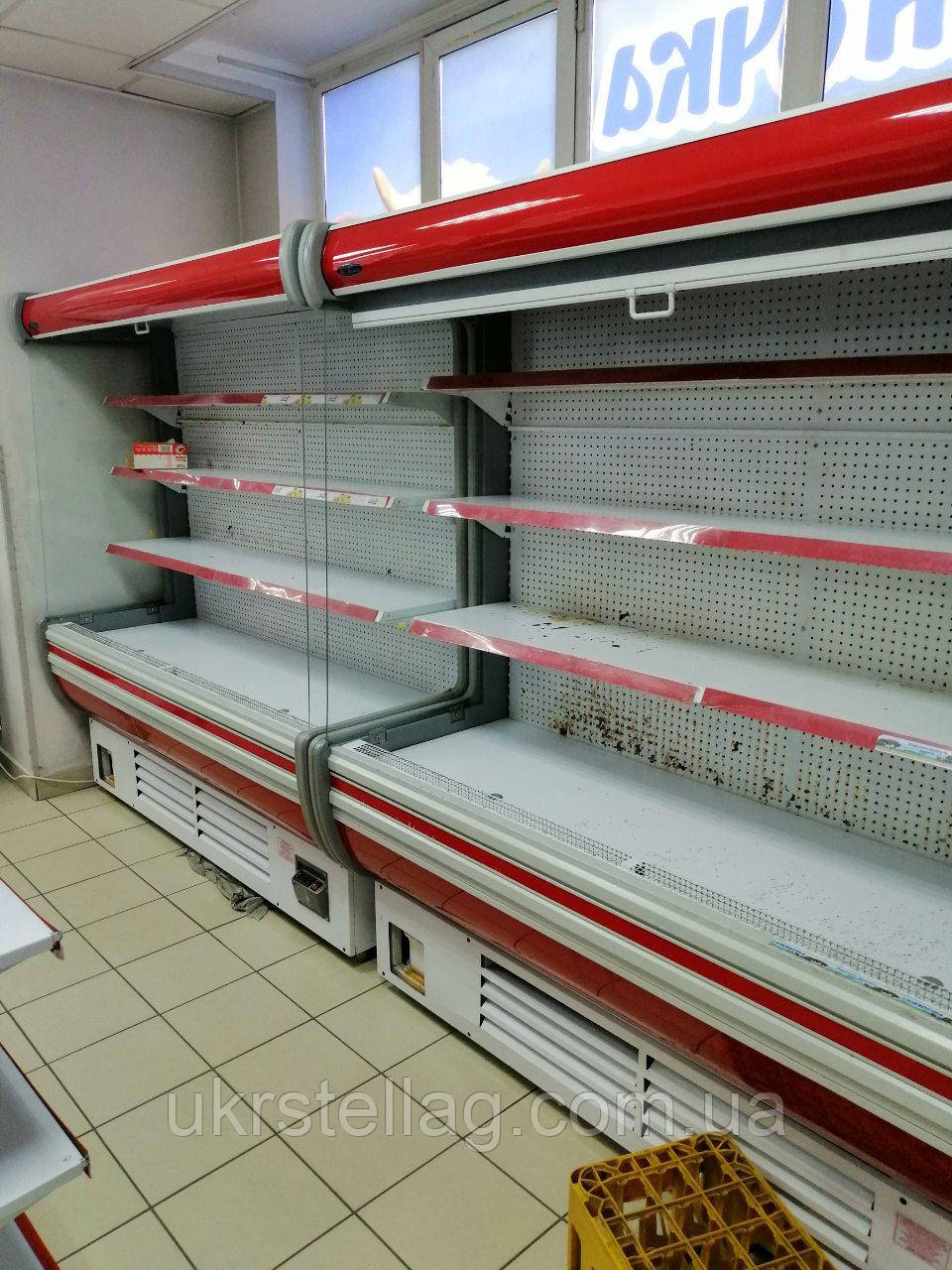 Холодильний регал ТехноХолод 2 м. бу. Холодильна гірка бу. Стелаж холодильний бу.