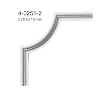 Угловой элемент Classic Home 4-0251-2 , лепной декор из полиуретана 220*219