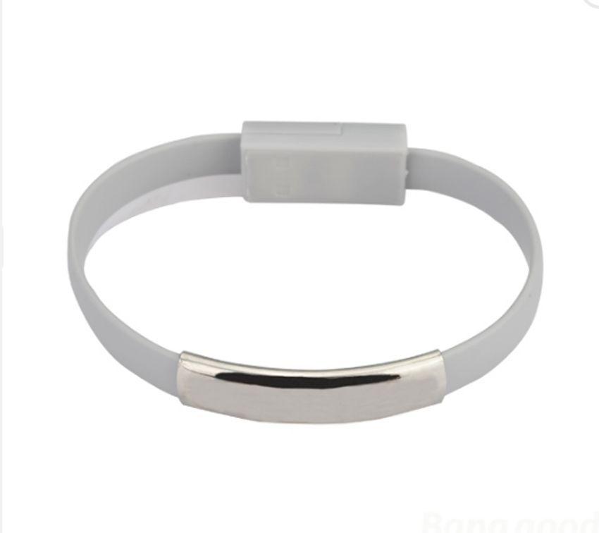 USB силиконовый браслет-кабель MicroUSB для синхронизации смартфона и передачи данных,зарядки телефона (gray) - фото 2 - id-p987815966