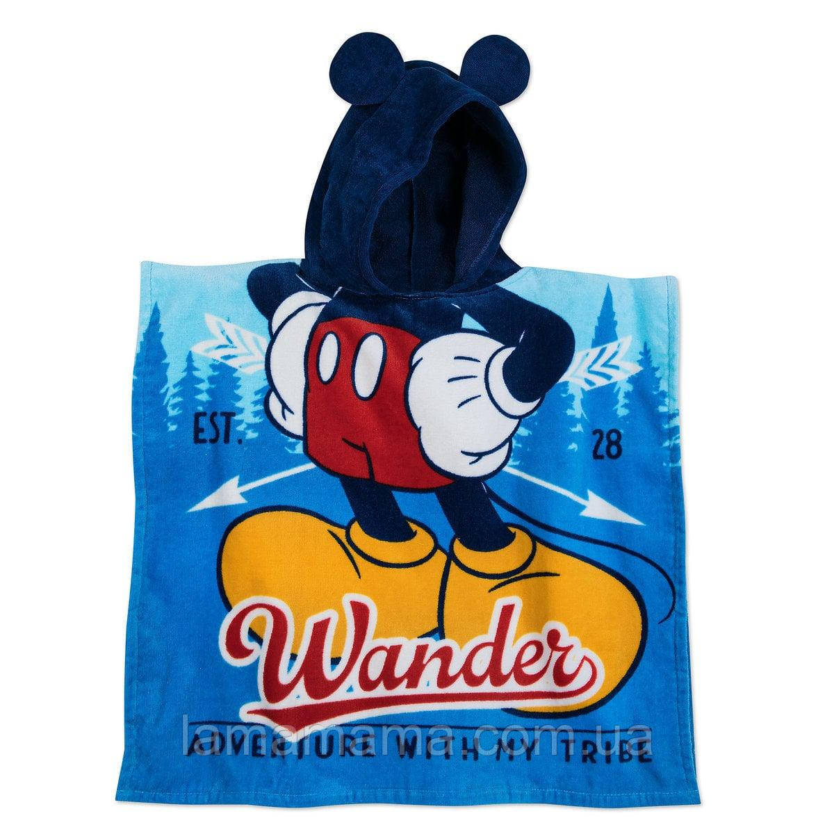 Пляжний рушник-пончо з капюшоном Міккі Маус Mickey Mouse Hooded Towel for Kids Disney