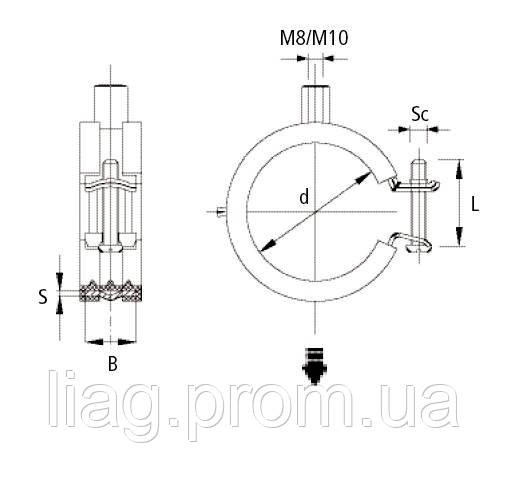 Хомуты металлические с виброгасителем 3/8'' 15-19 мм. - фото 2 - id-p100976915