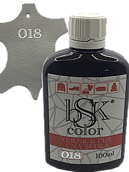 Фарба для гладкої шкіри "bsk-color" 100 ml сіра-платина