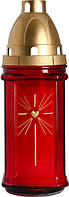 Лампадка червона в склі 3 дні 22 см (3004)