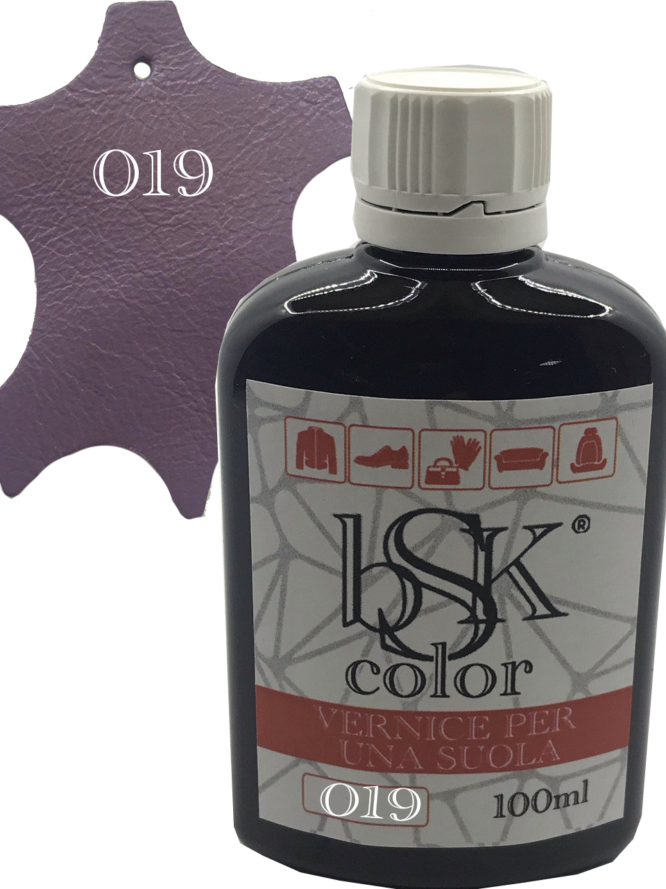Фарба для гладкої шкіри "bsk-color" 100 ml фіолетовий, фото 1