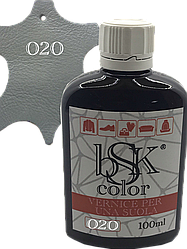 Фарба для гладкої шкіри "bsk-color" 100ml блідо-блакитний