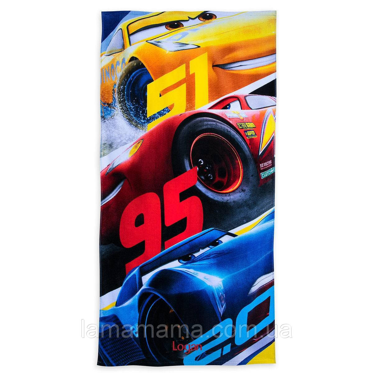 Пляжний рушник Тачки Cars Beach Towel Оригінал Disney