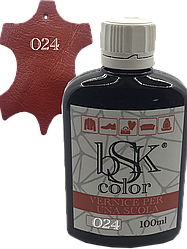 Фарба для гладкої шкіри "bsk-color" 100ml томатний