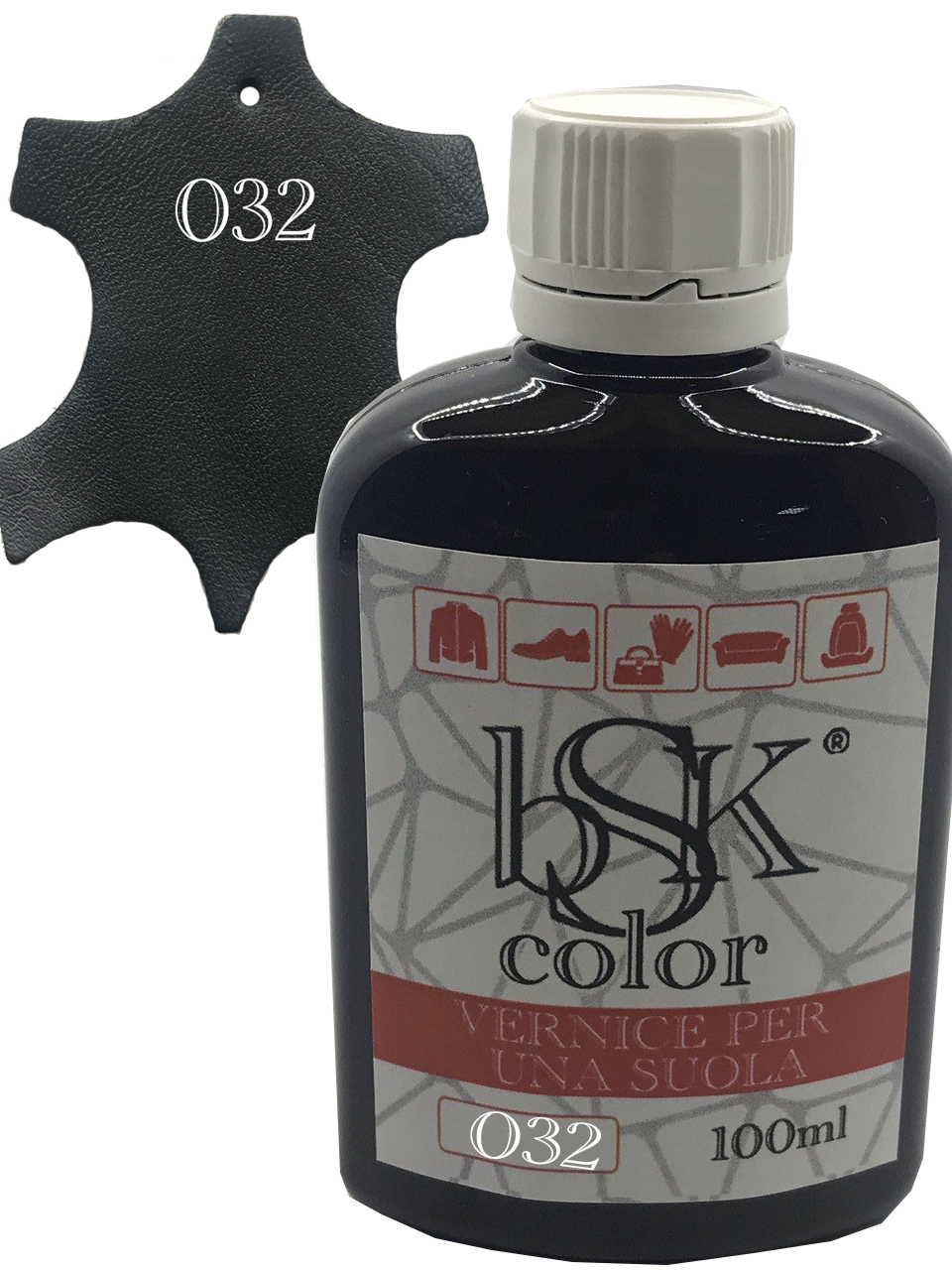 Фарба для гладкої шкіри "bsk-color" 100ml сіро-синій