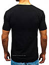 Чоловіча футболка Adidas (Адідас) чорна (велика емблема) бавовна, фото 2