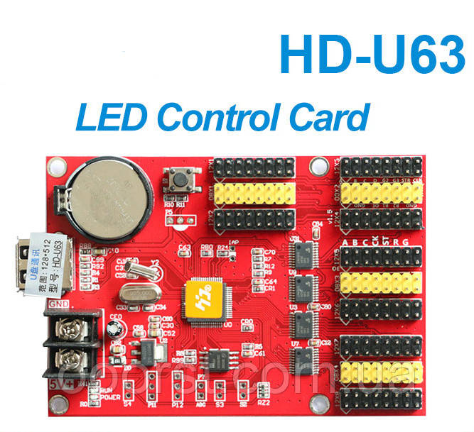 Контроллер HD-U63 для светодиодных LED экранов(бегущих строк)