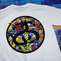 Футболка Stussy Marvel . Люкс . Белая футболка