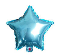 Фольгированный голубой шарик звезда - 20см