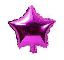 Фольгированный розовый шарик звезда - 20см