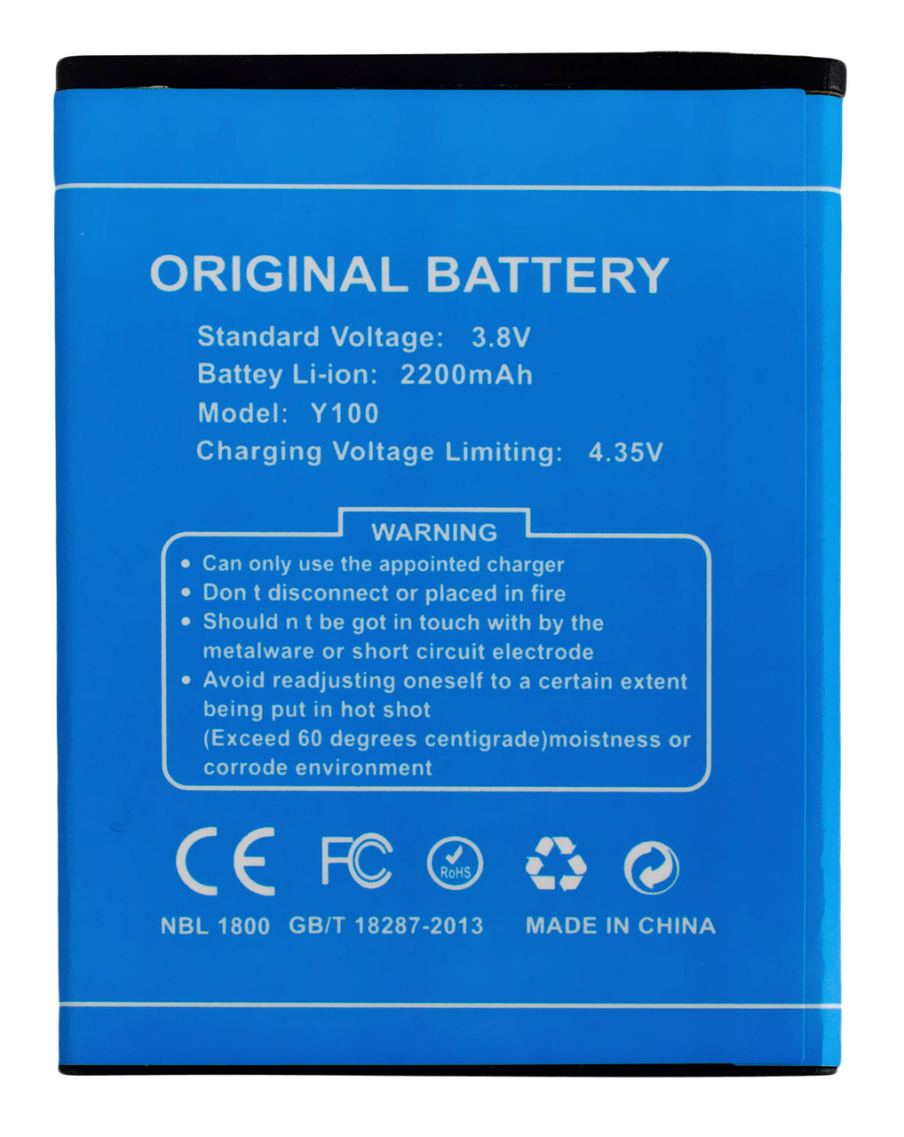Акумулятор для мобільного телефона Doogee Y100/Y100 Pro, (Li-ion 3.8 V 2200 mAh)