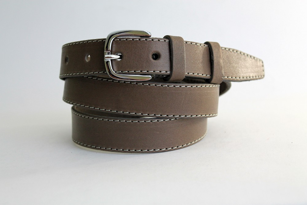 Шкіряний   жіночий ремінь 25 мм оливковий