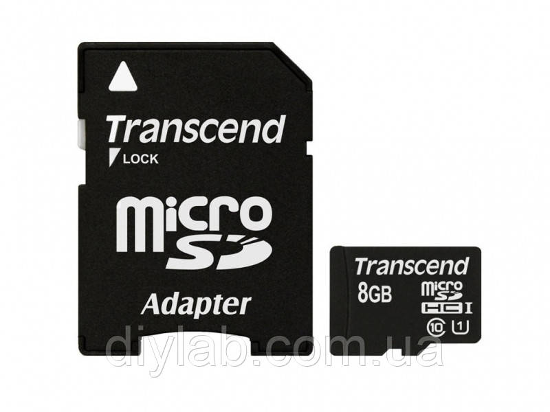 MicroSD Kingston Transcend 8Gb class 10 UHS-I - фото 1 - id-p101021469