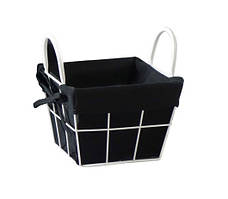 Кошик металевий Handy Home, сітчастий, з вкладишем і ручками, 30х30х27 см (TG-02L)