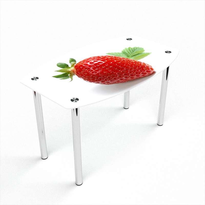 Стіл обідній Бочка стільниця прямокутна скло фотодрук Sweet berry 910х610 *Еко мм (БЦ-Стіл ТМ)