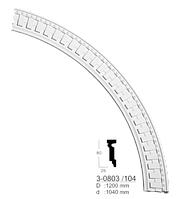 Дуга настенная Classic Home 3-0803/104 (d:1040) ,лепной декор из полиуретана.